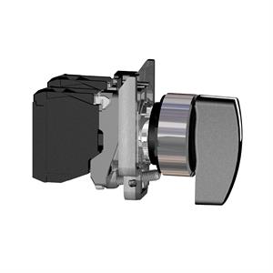 Interruptor selector preto ø 22 - 3 posições +/- 45°, mola - atex