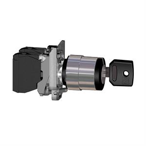 Interruptor selector chave preto ø 22 - 2 posições 90°, estático - 1 no - atex