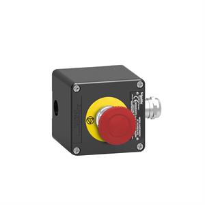 Estação controlo - xaw-f - metal - 1 nc + 1 nc - vermelho – paragem emergência
