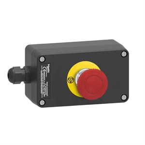 Estação controlo - xaw-g - plástico - 1 nc + 1 nc - vermelho – paragem emerg.