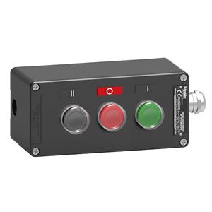 Estação de controlo - xaw-f - metal - 1 na - verde - três funções