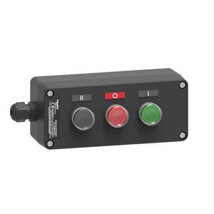 Estação de controlo - xaw-g - plástico - 1 na - verde - três funções