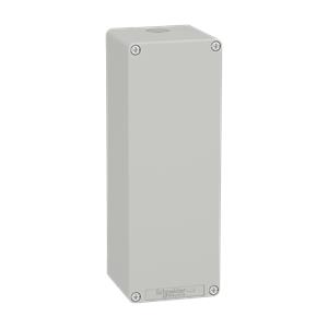 Harmony XAP, XB2 SL, estação de controlo vazia, liga de zinco, gris, M25, sem furos, 80 x 220 x 77