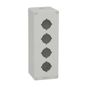 Harmony XAP, XB2 SL, estação de controlo vazia, liga de zinco, gris, M25, 4 furos 30mm, 80 x 220 x 77