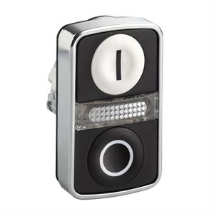 Cabeça de botão duplo pushbutton metálico