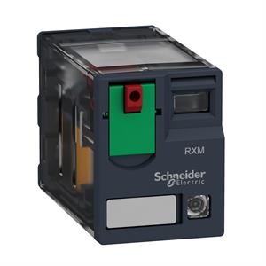 Ligação de relé miniatura - Harmony rxm - 2 fa - 230 v ac - led