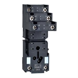 Tomada, contacto separado, 12 a, relé tipo rxm2, conector de parafuso, 250 v ac