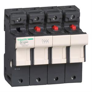 TeSyS porta-fusível 3P N 50A - tamanho fusível 14 x 51 mm