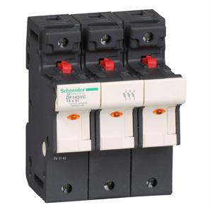 TeSyS porta-fusível 3P 50A - tamanho fusível 14 x 51 mm