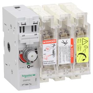 interruptor seccionador para fusíveis TeSys GS2F - 3P 50A 14x51 esquerdo