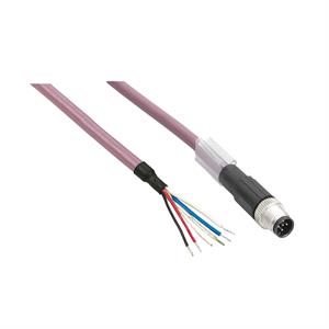 Cabo de Distribuição Power IN - Conectores M8 Fêmea / Ponta Livre - 10 metros