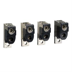 4 bornes em alu. p/ 2 cabos 50-120mm2 + separador de fases (NSX100/250 INV/INS)