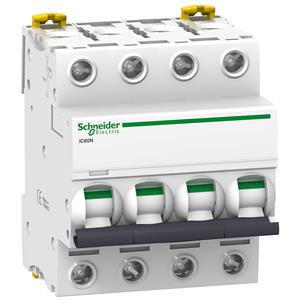 Acti9 iC60N - Disjuntor - 4P - 10A - Curva D - 6000A (IEC 60898-1) - 10 kA (IEC 60947-2)