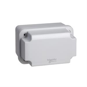 ABS box IP66 IK07 RAL7035 Int.H105W65D85 Ext.H117W74D94 Opaque cover H40