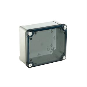 PC box IP66 IK08 RAL7035 Int.H125W80D65 Ext.H138W93D72 Transp.cover H20