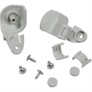 Hinges, for cover-depth 20 mm. In thermoplastic PC with screws.