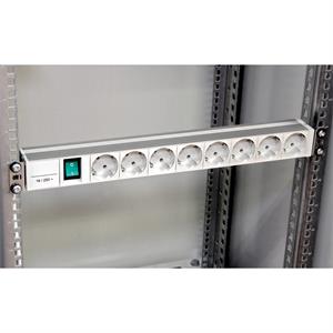 Actassi - 1U power distribution rail - 8 sockets+switch 19P VDE