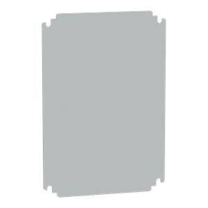 Insulating mounting plate for enclosure H400xW300mm made of polyester.