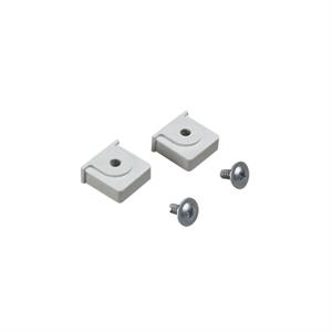 plastic nut and self taping screw placed in the notches of PLM for DIN rail