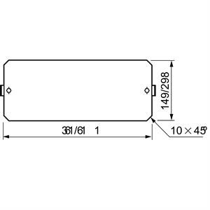 Mount plate galvanised steel for DLP height=1raw in PLAenclosure W750mm