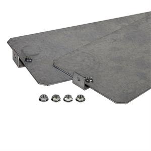 Mount plate galvanised steel for DLP height=1raw in PLAenclosure W500mm