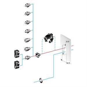 5mm double bar insert for large escucheon (without handle)