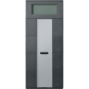 Botão de pressão de 4 elementos com unidade de controlo da temperatura ambiente, antracite, System m