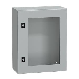 Spacial CRN tspt door w/o mount.plate. H500xW400xD200 IP66 IK08 RAL7035..