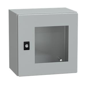 Spacial CRN tspt door w/o mount.plate. H300xW300xD200 IP66 IK08 RAL7035..