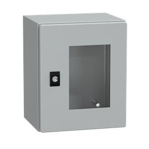 Spacial CRN tspt door w/o mount.plate. H300xW250xD200 IP66 IK08 RAL7035..