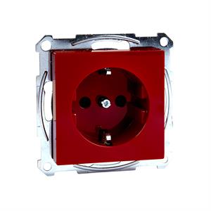 M-Elegance - Tomada 2P+T com obturadores - 16A - Vermelho