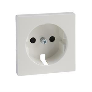 M-Elegance - Centro de tomada 2P+T com obturadores - Branco brilhante