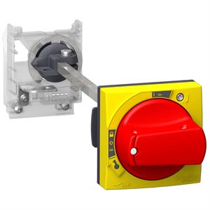 Extended rotary handle kit, TeSys GV2, IP65, red handle, without trip indication, for GV2L-GV2P