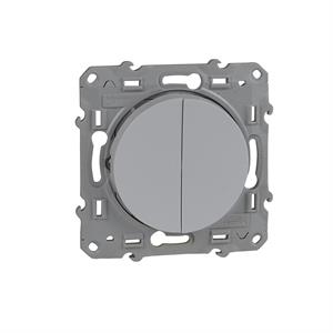 Odace - Comutador de escada duplo - 10A - Branco
