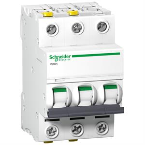Miniature circuit-breaker, Acti9 iC60H, 3P, 16 A, C curve, 10000 A (IEC 60898-1), 15 kA (IEC 60947-2)