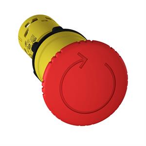 Emergência  gency stop ø 22 - vermelho - mushroom head ø 40 mm - turn to release - 2 nc
