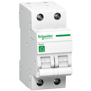 Disjuntor, Resi9, 2P, 20A, Curva C, 3000A (IEC 60898-1)