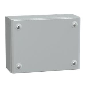 Porta simples de caixa industrial metálica H150xW200xD80 IP66 IK10 RAL 7035