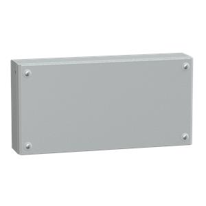 Metal industrial box plain door H200xW400xD80 IP66 IK10 RAL 7035