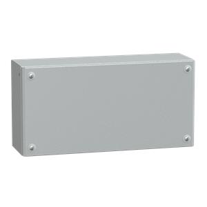 Metal industrial box plain door H200xW400xD120 IP66 IK10 RAL 7035