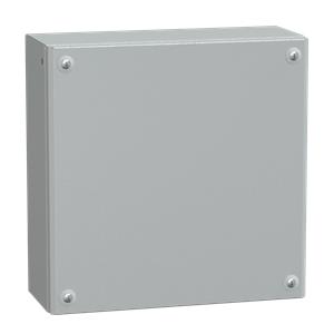 Porta simples de caixa industrial metálica H300xW300xD120 IP66 IK10 RAL 7035