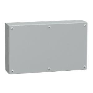 Metal industrial box plain door H300xW500xD120 IP66 IK10 RAL 7035