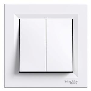 Comutador de lustre, Asfora, 10A, ligadores automáticos, Branco