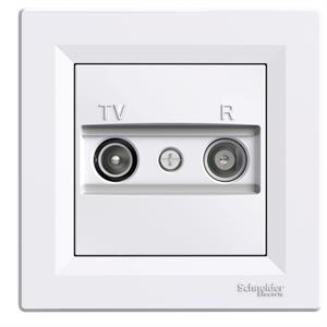 Tomada TV/R terminal, Asfora, 1db, Branco