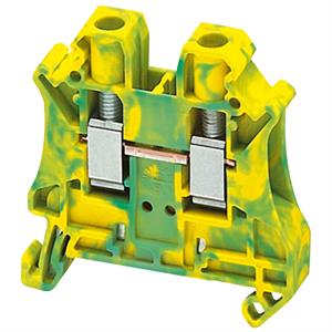 BORNE TERR 6MM2 VERD/AM 1P 1X1