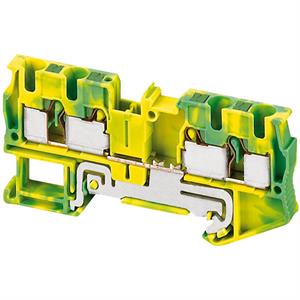 BORNE TERR 4MM2 V/AM PUSH-IN 1