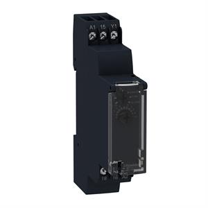 On-delay timing relé - 1 s..100 h - 24..240 v ac - solid state output