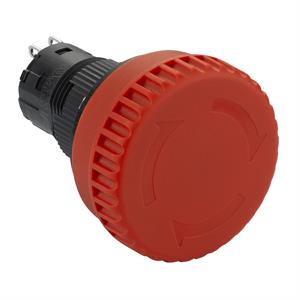 Ø16mm de paragem de emergência, não-iluminado, cabeça ø32mm, por sua vez / puxar para liberar, 2nf