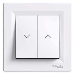 Asfora - Interruptor de estores - 10A - Branco