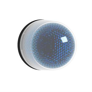 Baliza giratoria , 100 mm, azul, con buzzer 70…90 db, 12...24 v dc